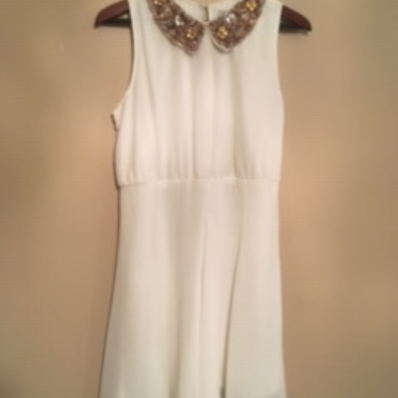 Greek Styled Red Accent White Dress